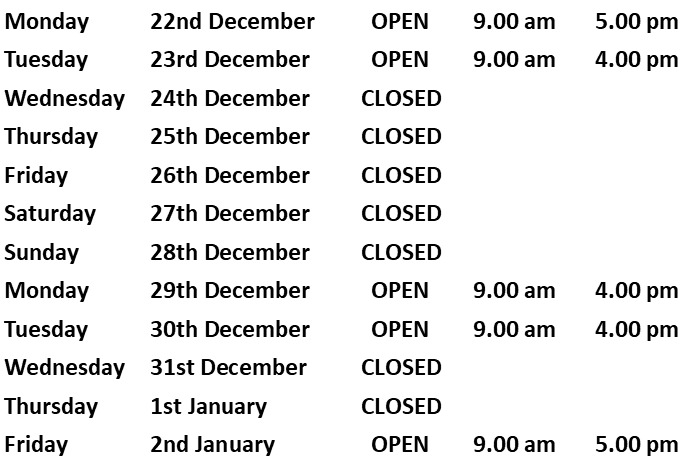 christmas opening 2025