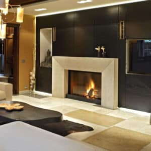 Luna Diamond 1150 V Front Wood Fire 18.2kW