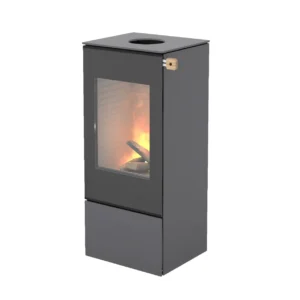 Nexo 100 Wood Burning Stove with Platinum Paint, Contemporary Glass Door EX-DISPLAY OFFER