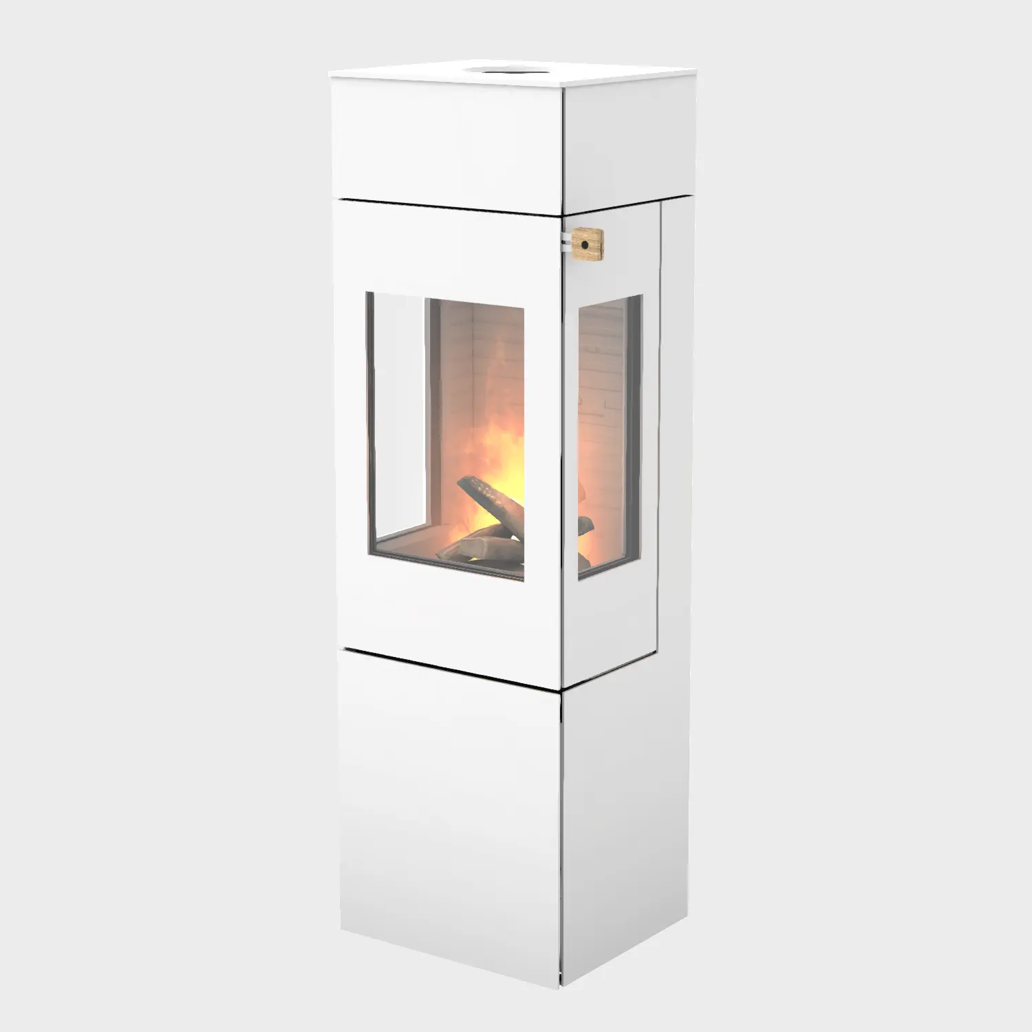 Nexo 140 Wood Burning Stove with White Paint, Steel Door & Side Glass EX-DISPLAY OFFER