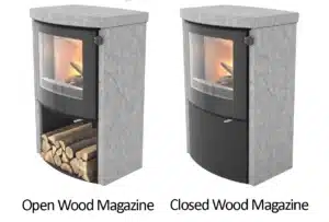 Q Tee Stone Wood Magazine Options Q-Tee 2 C SoapStone Wood Stove 6.7kw