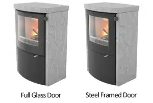 Q Tee Stone door Options Q-Tee 2 C SoapStone Wood Stove 6.7kw