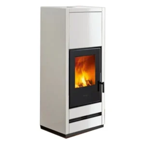 Piazzetta E928 M Wood Burning Stove 11 kW with Bianco Cladding EX-DISPLAY OFFER