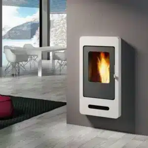 Piazzetta MP 938 Pellet firebox with Perth Surround in Bianco Antico - UNUSED EX-DISPLAY OFFER